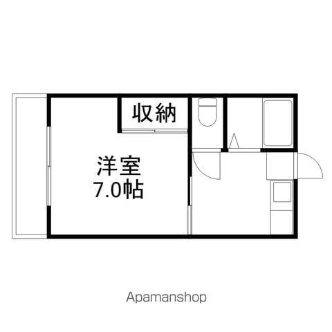 帯山東アパート(1K/2階)の間取り写真