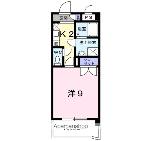 ネオ・グランツ(1K/2階)の間取り写真