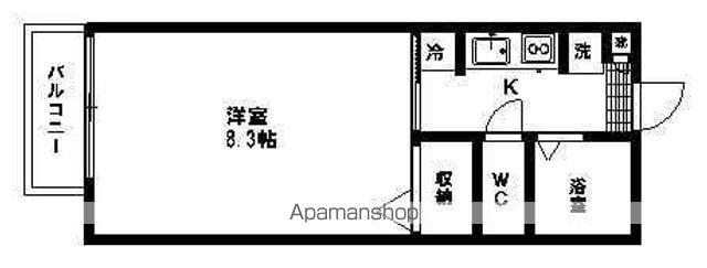 マーベラスT(1K/1階)の間取り写真