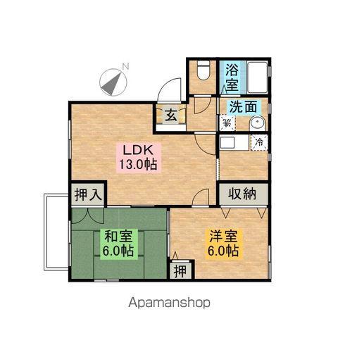 ノイエA(2LDK/2階)の間取り写真