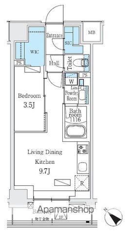 URBAN BREEZE 巣鴨(1LDK/3階)の間取り写真
