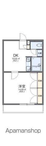 レオパレスフローラC(1DK/2階)の間取り写真