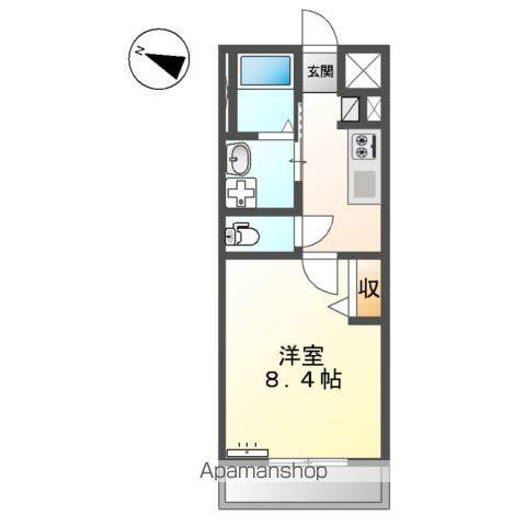 ガーデンハイム・桜木(1K/1階)の間取り写真