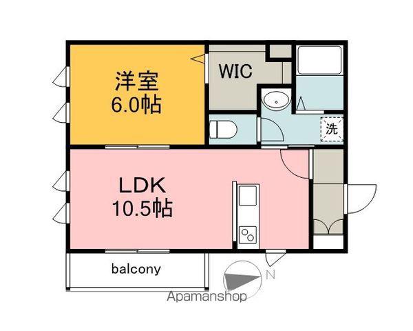 GRAND VILLA FUNAIRI(1LDK/4階)の間取り写真