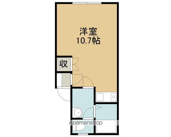 メゾンドフラッシュ五稜郭(ワンルーム/1階)の間取り写真