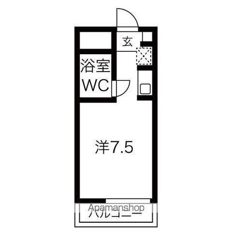 第28プロスパー上社(ワンルーム/1階)の間取り写真