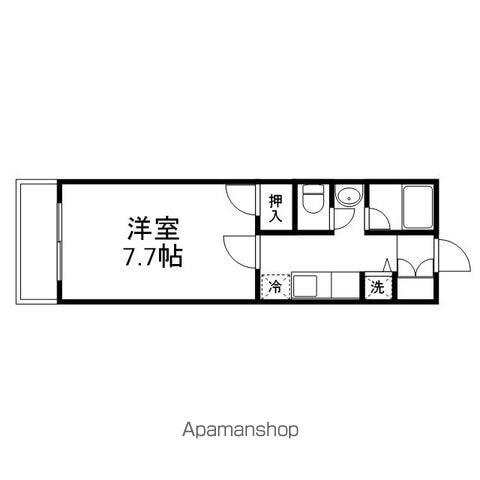 パレイシャル生駒3(1K/5階)の間取り写真