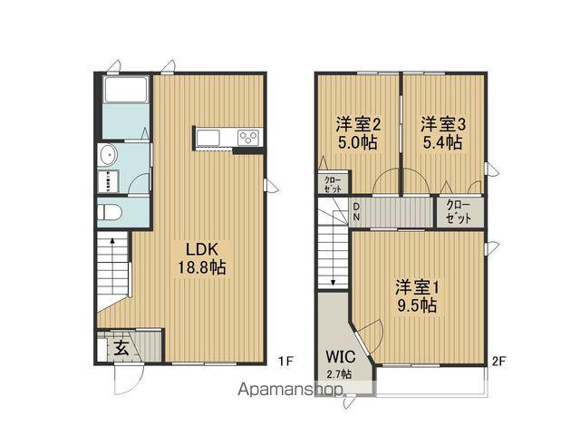 メゾン ソレイユ(3LDK/1階)の間取り写真