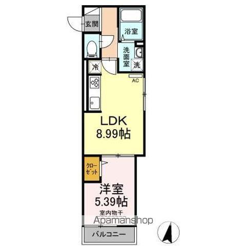 ロイヤルレジデンスIII(1LDK/3階)の間取り写真