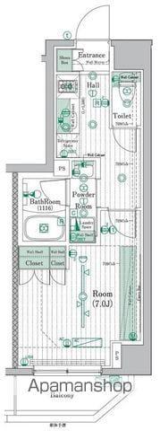 ブライズ高円寺(1K/2階)の間取り写真
