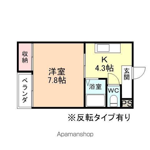 アコード Ⅰ(1DK/2階)の間取り写真