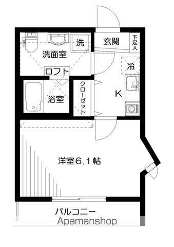 NSGATEつつじヶ丘(1K/2階)の間取り写真