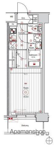 メイクス名駅太閤(1K/1階)の間取り写真