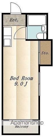 第二三菱荘(ワンルーム/1階)の間取り写真