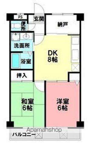 JUN久我山コート(2SDK/3階)の間取り写真