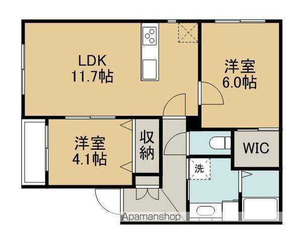 フェザーグラス(2LDK/3階)の間取り写真