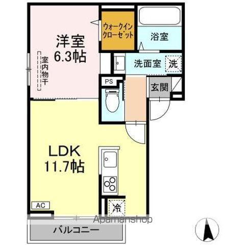 RESUA向中野 B棟(1LDK/3階)の間取り写真