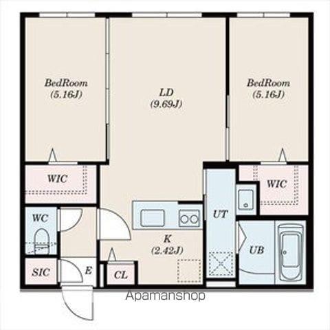DIORE RESIDENCE SAPPORO(2LDK/1階)の間取り写真
