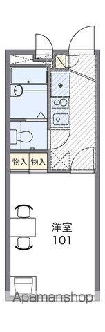 レオパレスHAL(1K/1階)の間取り写真