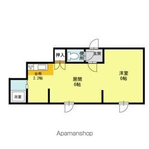 キラメック知事公館Ⅰ・Ⅱ(1LDK/3階)の間取り写真