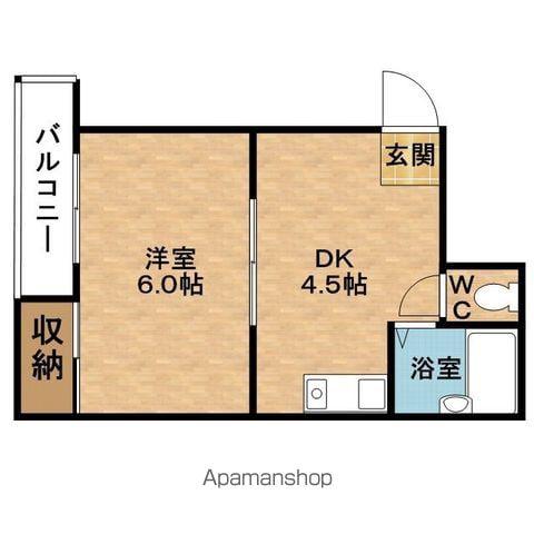 ROYALNISHIUMEDA(1DK/4階)の間取り写真