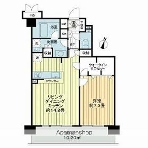 グランドガーラ代田橋(1LDK/14階)の間取り写真
