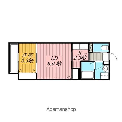 グランコート稲毛(1LDK/1階)の間取り写真