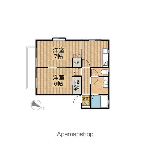 サンライフKANZAWAA棟(2K/2階)の間取り写真