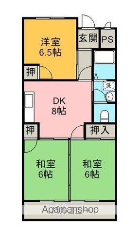 リバティーイトウ(3DK/2階)の間取り写真