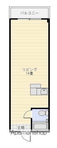 ロックバレー大野(ワンルーム/1階)の間取り写真