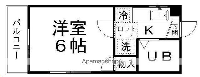 アリス鷺ケ森第2(1K/2階)の間取り写真