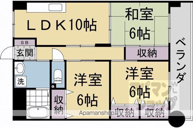アンヴェリテ桂(3LDK/2階)の間取り写真