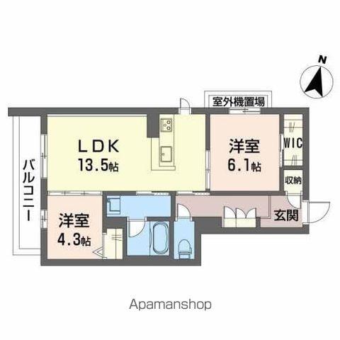 ラ メゾン プレズィール(2LDK/3階)の間取り写真