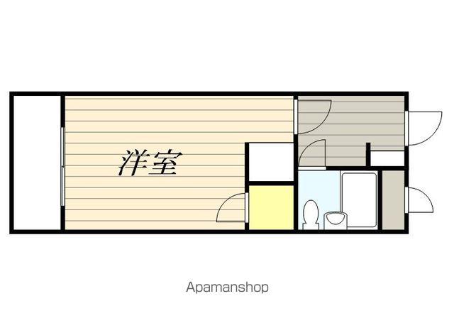 プレアール西町(ワンルーム/2階)の間取り写真