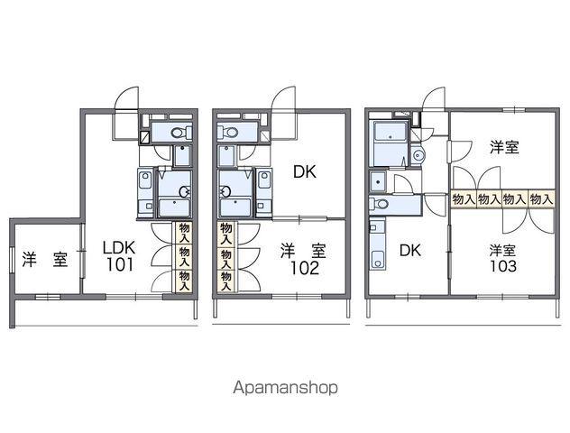 レオパレスCRECER(1DK/3階)の間取り写真