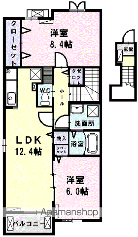 ドマーニ・W(2LDK/2階)の間取り写真