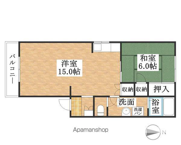 ロイヤルU(1LDK/2階)の間取り写真