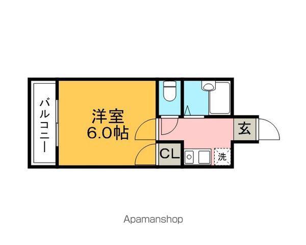 アーバンクルーザー六ツ門(1K/5階)の間取り写真