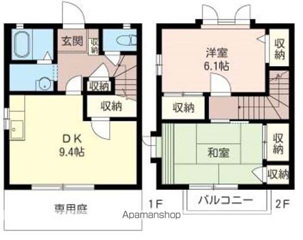 メゾネット三番館(2DK)の間取り写真