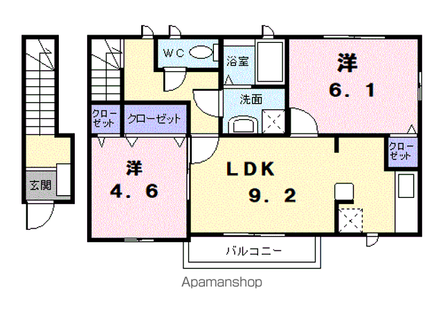 PINETREEA(2LDK/2階)の間取り写真