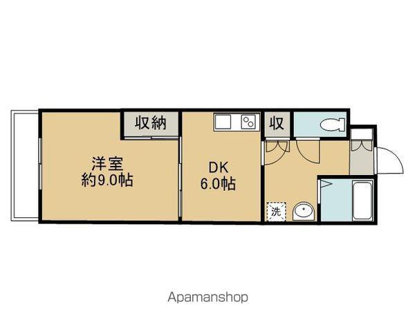 ヴィラ プチ アンジュ(1DK/2階)の間取り写真