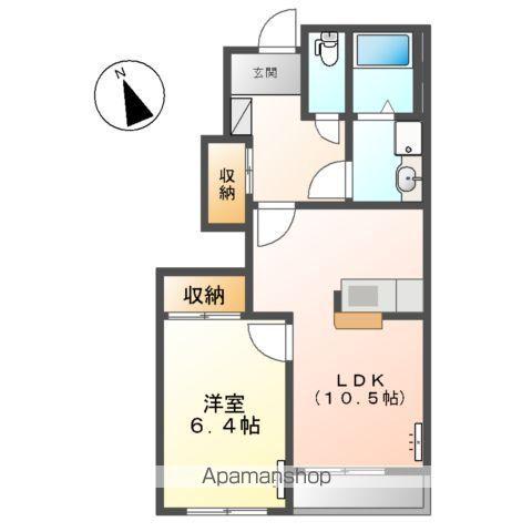 パルムロジェ(1LDK/1階)の間取り写真