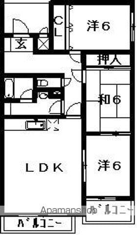 グランドメゾン・エッチェル(3LDK/3階)の間取り写真