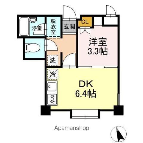 メゾンセノーテ(1DK/2階)の間取り写真