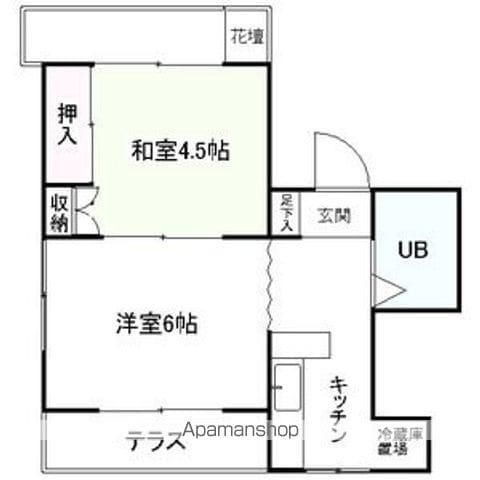 エクセル春岡(2K/1階)の間取り写真