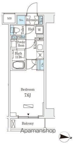ラティエラ中野新井(1K/3階)の間取り写真