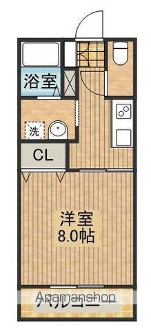 オーブⅢ(1K/3階)の間取り写真