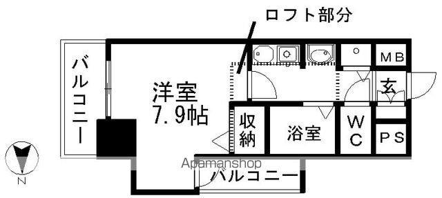プレサンス名古屋駅前アクシス(1K/2階)の間取り写真