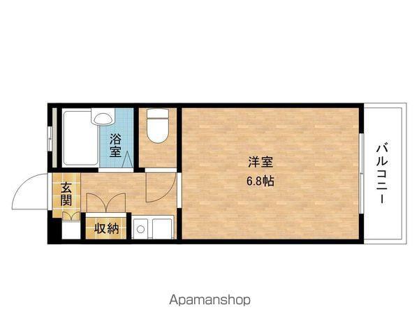 サンくまとり(1K/2階)の間取り写真