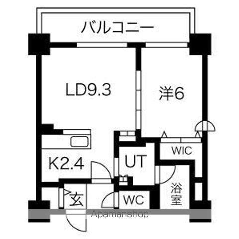 F008(1LDK/5階)の間取り写真